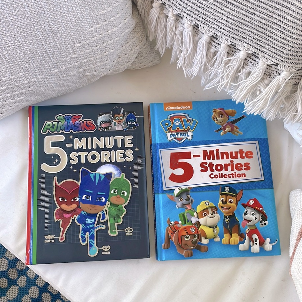 Two 5-Minute Story Collection Books- PJ Masks and Paw Patrol